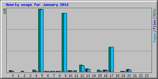 Hourly usage for January 2012